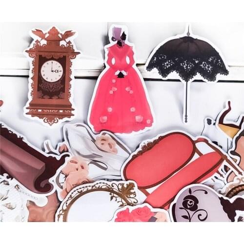 38pcs/pack New Mori Vintage furniture stickers handbook Stickers DIY Craft Photo Albums Sticker/Scrapbooking Stickers