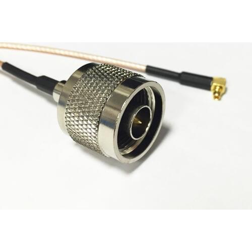 New Modem Extension Cable N Male Plug Switch MMCX Male Plug Right Angle RF Pigtail Connector RG178 Cable 15CM 6" Adapter