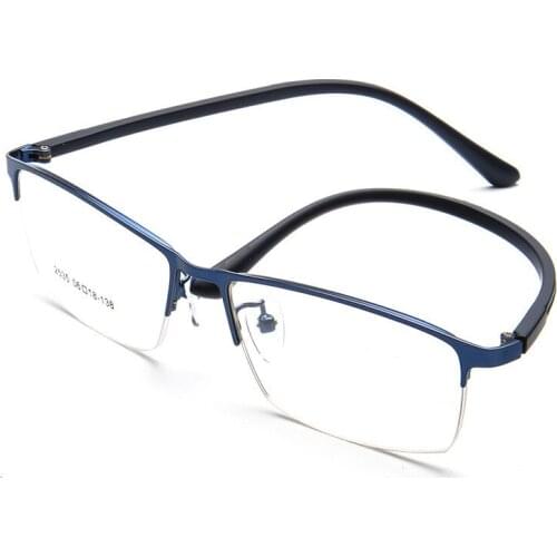 Myopia Glasses Frame Fashion Steel Plate Half-rim Glasses-computer Eyeglasses Frames New Frame Eyewear Male