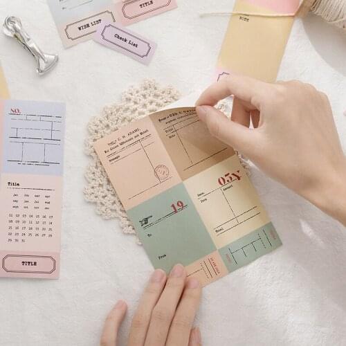 Memo Label Paper Stickers Stationery Can Be Written Diary Journal Decorative Scrapbooking Hobby Craft Supplies Stationery
