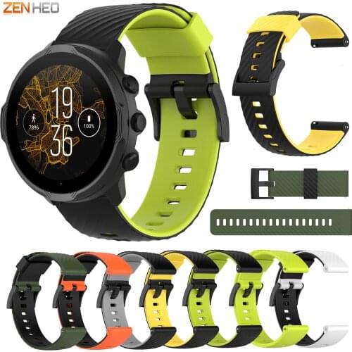 24mm Silicone Strap For Suunto 7 9 Baro D5 Smart Watch Band Replacemet Watchband For Suunto Spartan Sport