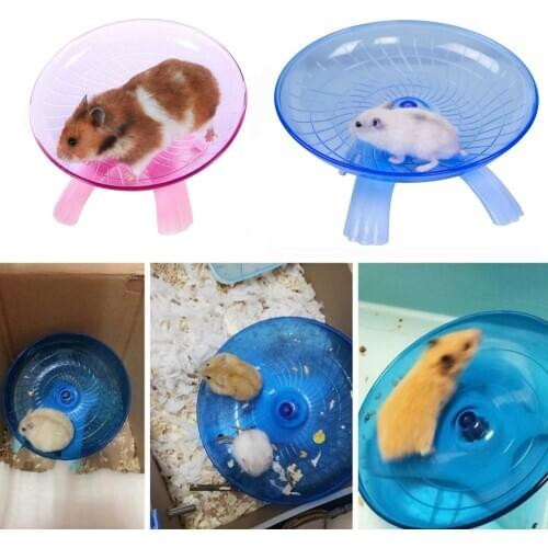 Pink Blue Color Pet Exercise Wheel Mouse Disc Pet Sport Hamster Plastic Running Jogging Wheel Funny Flying Saucer Accessories