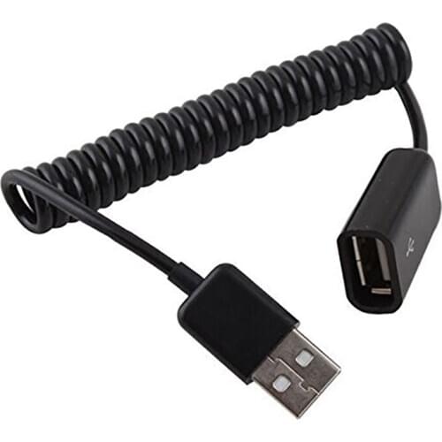 Spiral Coiled USB A male to A female adapter adaptor Cable 1M 3FT