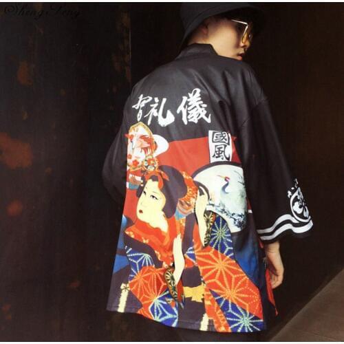 Traditional japanese mens clothing japanese kimono traditional japanese cosplay yukata men japanese pajamas mens Q120