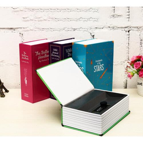18x11.5x5.5cm password lock hidden safe safe deposit box steel simulation book home office money phone safe
