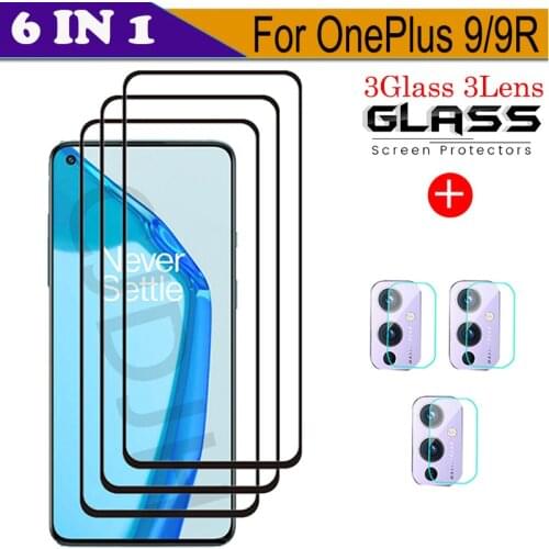 Tempered Glass For OnePlus 9 Explosion-proof Screen Protector Glass For OnePlus 9R Camera Film For 1 + 9 9 R