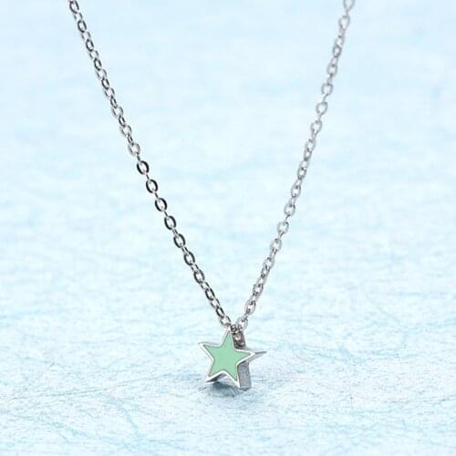Women necklace stainless steel jewelry stainless steel necklace star necklace fashion jewelry star pendant necklace gift