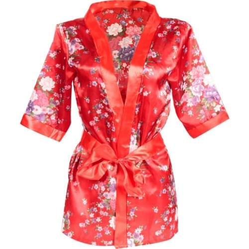 Cherry Blossom Women Sexy Lingerie Hot Porn Japanese Kimono Costumes Erotic Lingerie Intimate Clothes Robe Exotic Apparel 5