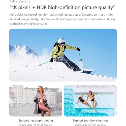 1Pc Portable Foldable Mini Remote Control Drone Dual Camera HD RC Camera Aerial Four-axis Drone 1080P/4K WiFi G0A5