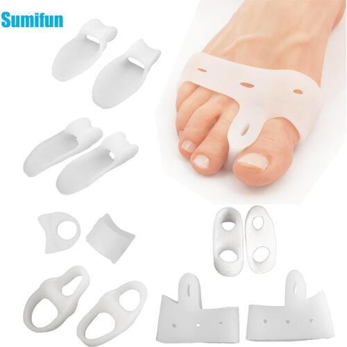 12Pcs Daily Use Biological Silicone Big Toe Hallux Valgus Corrector Bunions Treatment Appliance Toe Separator Feet Care D0095