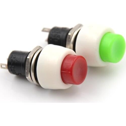 2pcs/lot New 2pin Rounded Power Self-locking Panel Amount ON/OFF Push Button Switch 2A 250V AC Rocker Switch