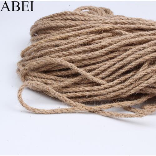 5mm 20yards Hemp Rope Burlap Jute Ribbon Wedding Candy Box Gift Wrapping Tape DIY Handmade Craft Sewing Accessories