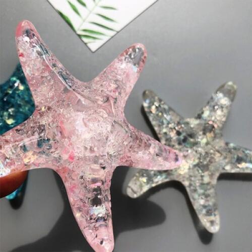 85mm 3D stereo ocean starfish simulation fridge magnet refrigerator decoration crystal transparent resion photo paste creative