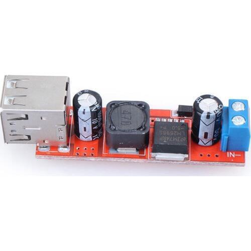 BMBY-Dual USB 9V/12V/24V/36V to 5V Converter DC-DC 3A Step Down Power Module