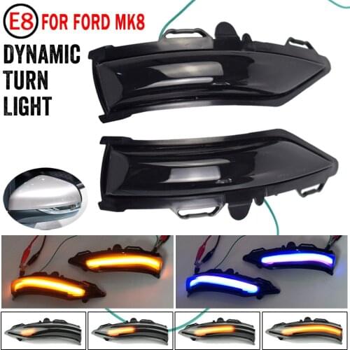 For Ford Fiesta MK8 2019 2020 LED Dynamic Car Blinker Side Marker Turn Signal Lights Lamp Accessories