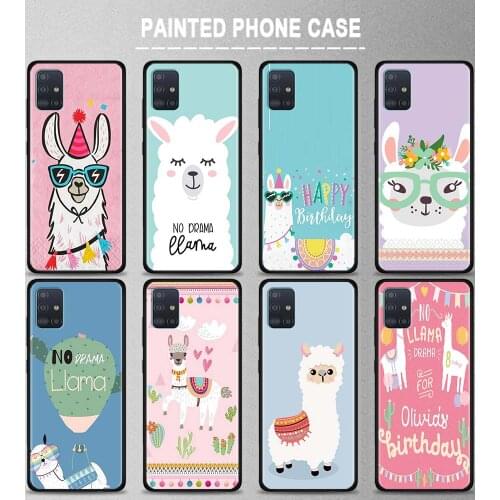Phone Case For Samsung Galaxy A72 A91 A51 A71 A21 A31 A41 A Quantum A42 5G A02s Soft Cover Llama Alpaca Animal