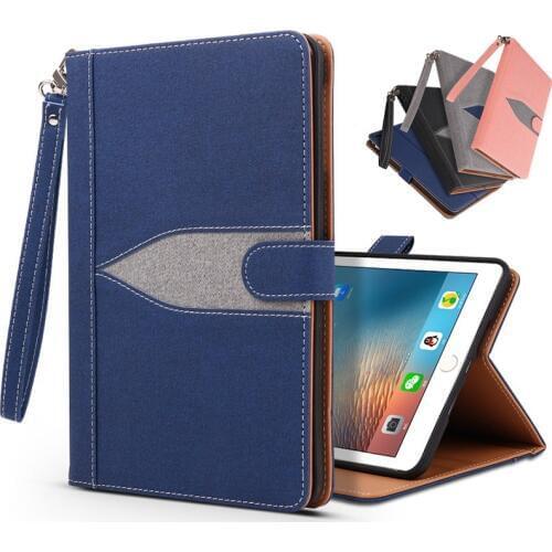Denim Pattern PU and PC Cover Case for iPad Mini 1234 Air 1 2 iPad Pro 9.7 New iPad 2018 2017 9.7 Case