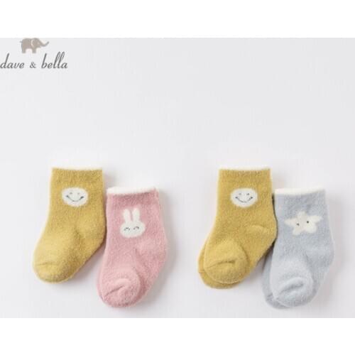 DB15696 dave bella winter fashion baby girls lolita cartoon sock children girl socks