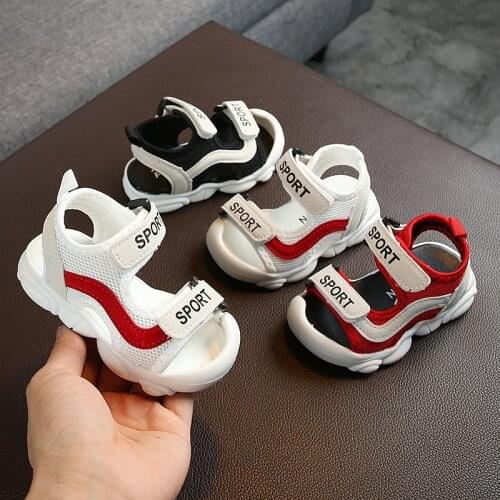Childrens sandals 2021 summer new girls non-slip beach shoes soft bottom baby toddler sandals boys sports sandals 15-25