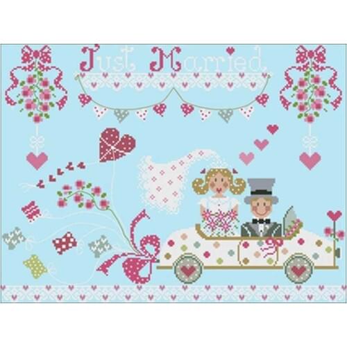 Travel wedding-getting married patterns Counted Cross Stitch 11CT 14CT DIY Chinese Cross Stitch Kits Embroidery Needlework Sets