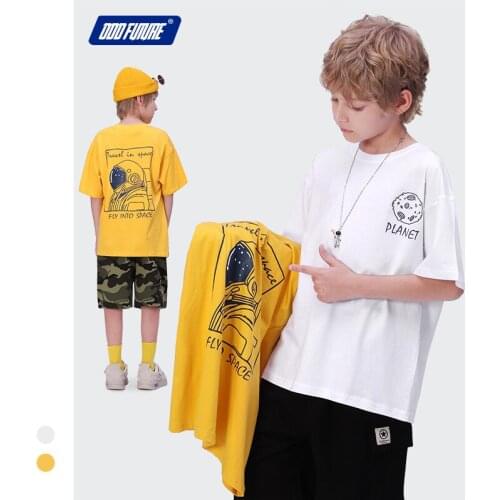 Teen Boys Clothes Summer New Kids Korean Casual Loose Short Sleeve T-shirts Fashion Print Oversize T Shirts for Boy Child Tees