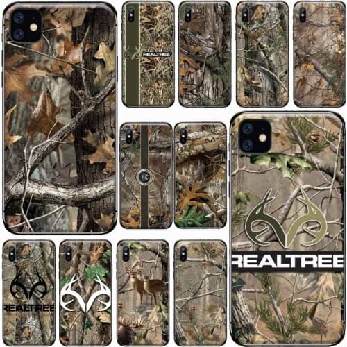 Realtree Real Tree Camo Phone Case for iPhone 11 12 pro XS MAX 8 7 6 6S Plus X 5S SE 2020 XR Luxury brand shell funda coque