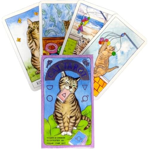 Cat Tarot Cards Magic Full English Read Fate Deck Divination Brand New Board Game Family Table Games 78 Sheets/Box