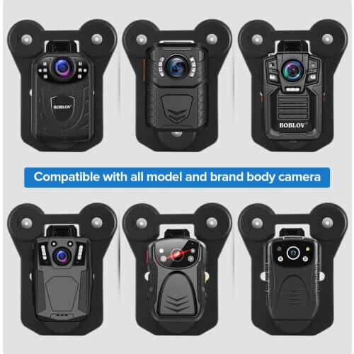 BOBLOV Magnetic Suction Back Clip Contains Magnets Inside and Outside with Strong Suction for KJ21 HD66-02 N9 T5 Police camera