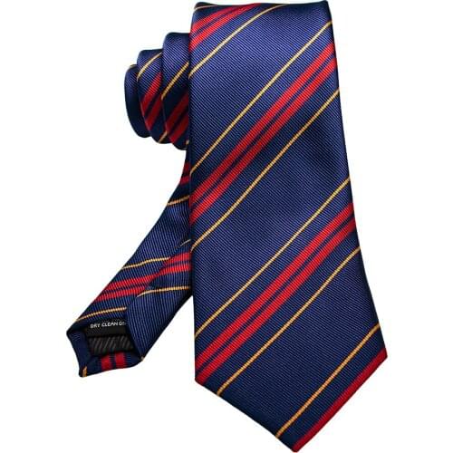 Royal Legion Business Striped Ties For Men Black 8cm Silk Mens Tie Jacquard Necktie Formal Luxury Wedding Neckties Gravatas