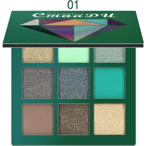 9 Colors Diamond Bright Colorful Makeup Eye Shadow Set Flash Glitter Eyeshadow Palette Women Cosmetic Makeup