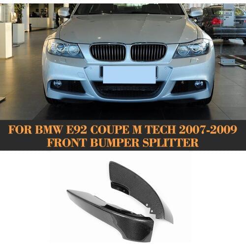 Carbon Fiber Front Splitter Front Bumper Diffuser Splitters Apron for BMW E92 M sport Bumper 2005 2006 2007 2008 2009