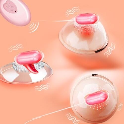 Nipple Sucker G-spot Stimulation Licking Vibrator Breast Enlargement Masturbator Nipple Chest Massage Sex Toy Vagina Clitoris Vi