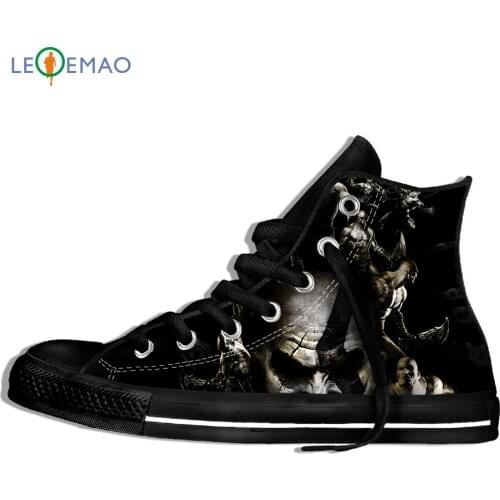 Outdoor Walking Shoes God Of WarMen/Plimsolls Top Boys/Girls Cool High-top Sport Shoes Comfortable Lace-up Students Sneakers