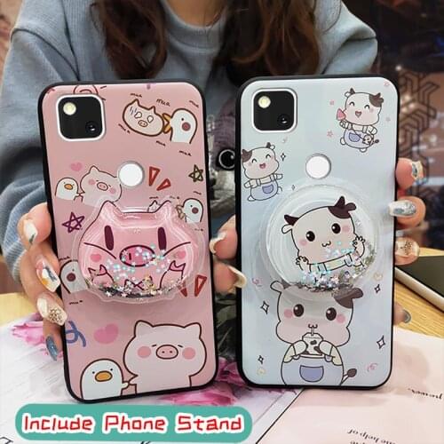 Anti-dust phone stand holder Phone Case For Google Pixel 4A Original Dirt-resistant Lovely glisten