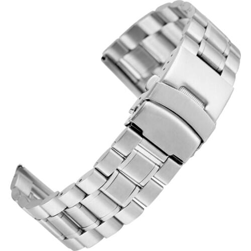 Stainless Steel Watch Band 18mm 20mm 22mm Men Women Strap Multi-Color Wristband Folding Clasp with Safety Replacement Wrist Belt