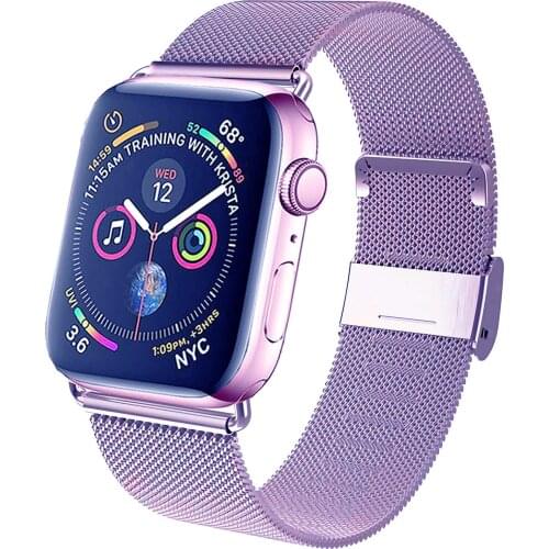 Milanese loop band for Apple watch 38mm 42mm stainless steel bracelet 40mm 44mm strap for iwatch series 6 5 4 3 metal watchband