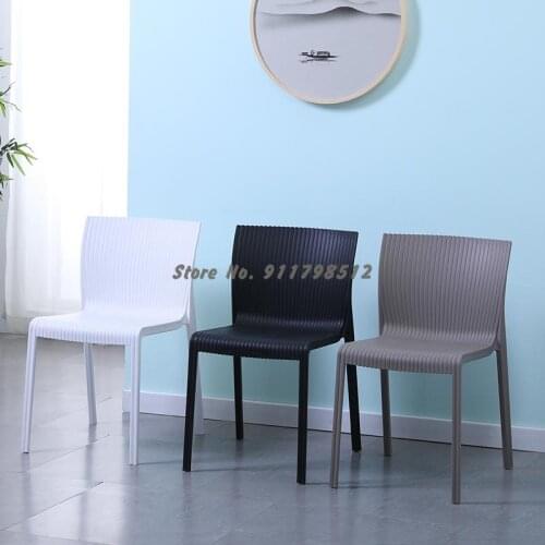 Nordic Study Room Stool Back Chair Home Dining Thicken Adult Plastic Chair Fashion Makeup Chair American Dining Chair