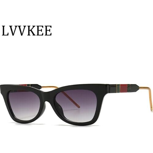 LVVKEE Brand designer fashion sunglasses male men Vintage women sun glasses Cat eye Gradient lens Retro butterfly Female UV400