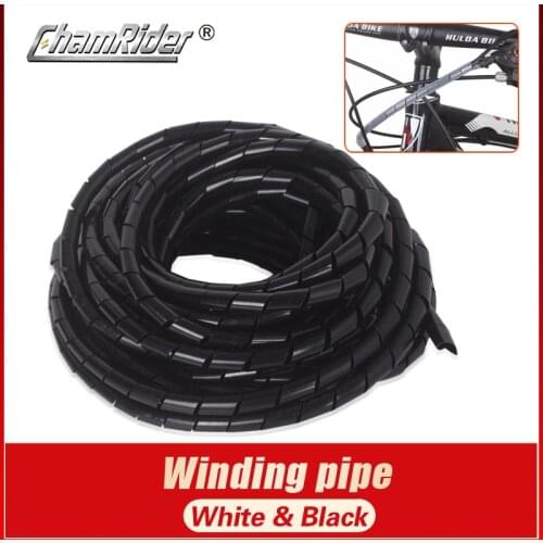 Spiral wraping diameter 10mm long Cable casing Cable Sleeves Winding pipe white and black