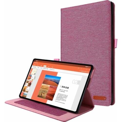 Fabric PU Leather Cover For Lenovo Tab M10 FHD Plus Case 10.3 TB-X606F/X 10.3" Funda Folding Stand Shell M10 plus with Card Bag