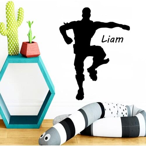 Diy ps4 gamer custom name Vinyl Wallpaper Decorative Wall Stickers For Baby Kids Rooms Decor Decals vinilos infantiles