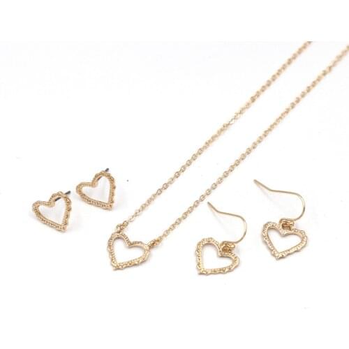 2020 new Hollow out Valentines Day gift wavy grain Small love mini Heart Dangle Earrings for Women