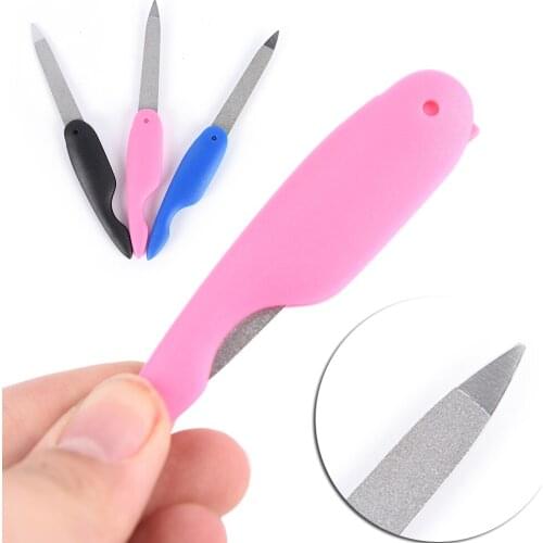1pc Stainless Steel Nail File Buffer Professional PC SET Double Sided Nail File Set Scrub Metal Nail Arts Tools Woman