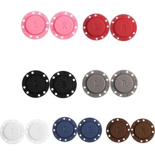 2021 A Pair Of Fashion Buckle Automatic Magnetic Suction Buckle Diy Coat Hidden Plastic Iron Bags Sucking Round Invisible Buckle