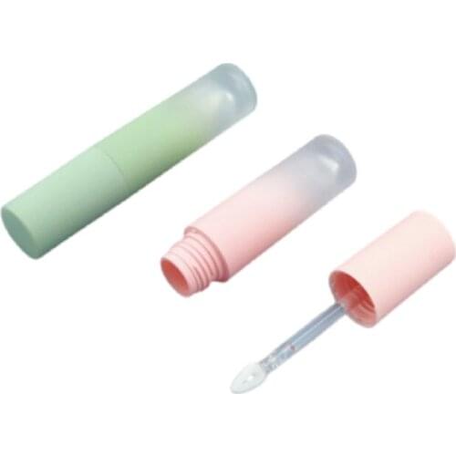 3ml New Arrival Gradient Lip Gloss Wand Tube Plastic Round Lipgloss Filling Bottle Empty Cosmetic Packaging Container 50/100pcs