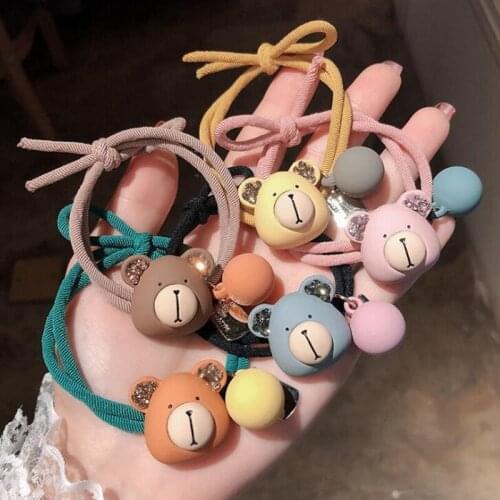 30pcs/lot Girls Ke Ai Kumamoto Elastic Hair Tie Ponytail Fixer Childrens Head Strap Rubber Band Childrens Hair Accessories