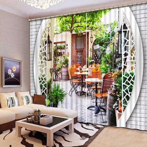 3D Blackout Curtains Beautiful Lifelike Refined HD Elegant 3D Curtains Artistic life Bedroom Living Room Drapes CL-127