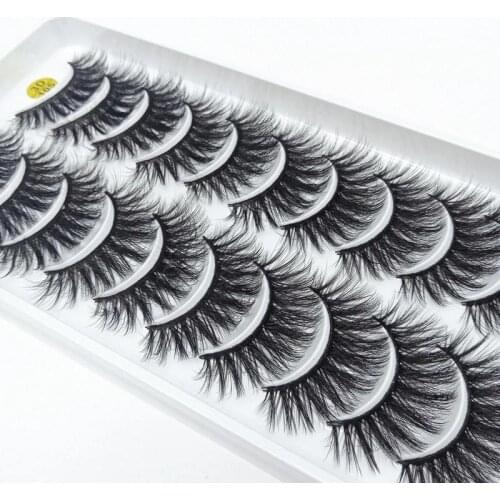 5/8/10 Pairs of Artificial 3D mink Eyelashes Natural Long False Eyelashes Fluffy Eyelashes Eyelash Extension Makeup Eyelashes