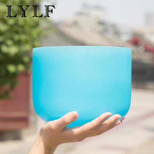 8 Inch G Throat 440hz 432hz Blue Chakra Quartz Crystal Singing Bowl Meditation