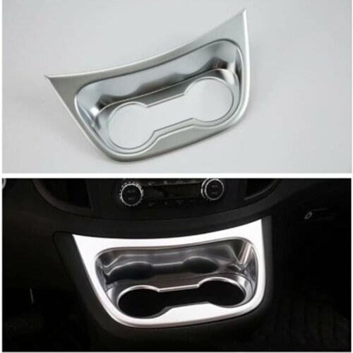 Car Center Front Water Cup Holder Cover Decal Trim Sticker ABS Fit For Mercedes Benz VITO 2017 Car Styling
